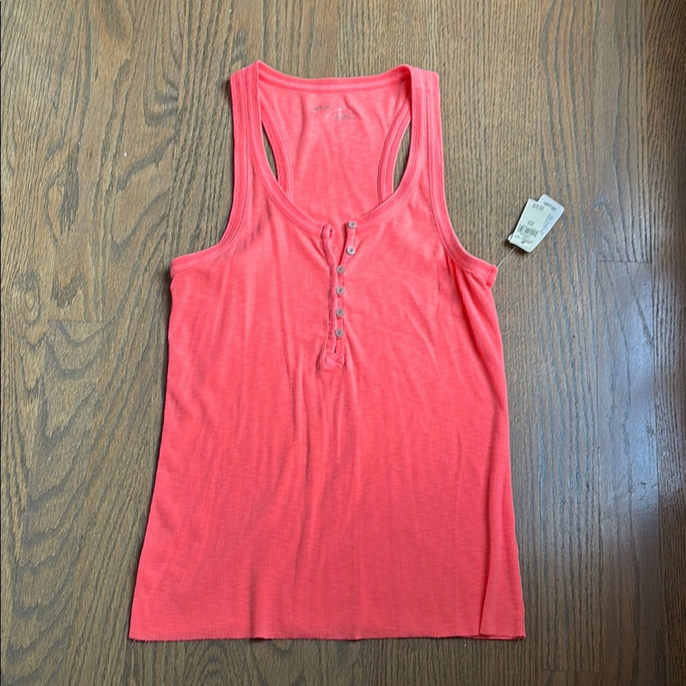NWT AERIE BRIGHT CORAL RACERBACK TANK TOP